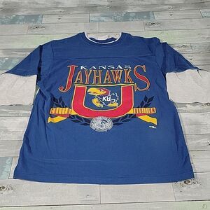Vintage Chalk Line KU Kansas Jayhawks Shirt sz Large